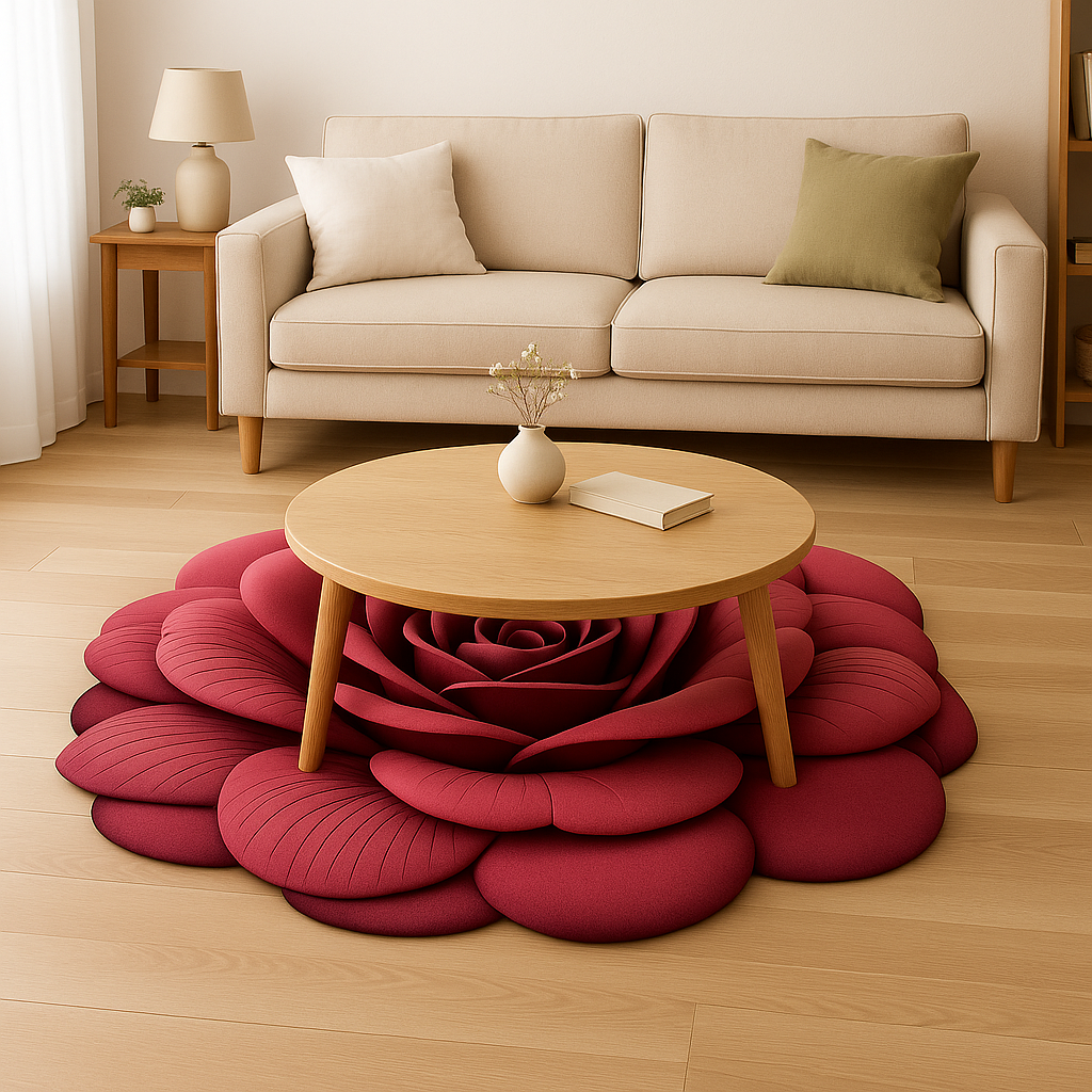 Tapis Fleuri Hygelis en Velours Cristal – Élégance, Confort & Polyvalence