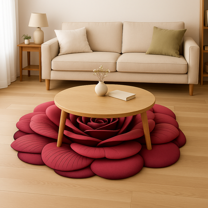 Tapis Fleuri Hygelis en Velours Cristal – Élégance, Confort & Polyvalence