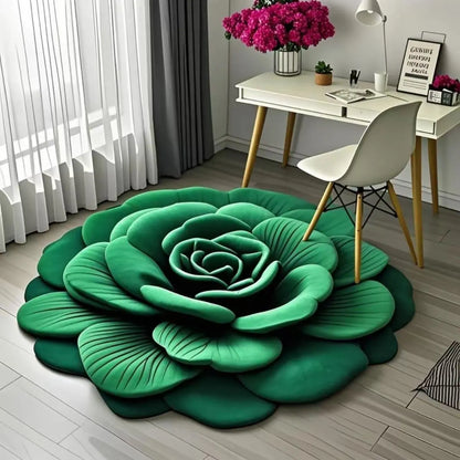 Crystal Velvet Shaped Flower Carpet Floor Mat Dressing Room anti Slip Mat Dressing Table Living Room Bedside Bedroom Floor Mat