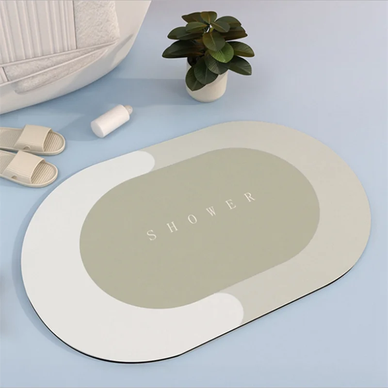 Super Absorbent Floor Bath Shower Mat Quick Drying Bathroom Rug and Mat Set Door Toilet Carpet Non-Slip Kitchen Home Oil-Proof
