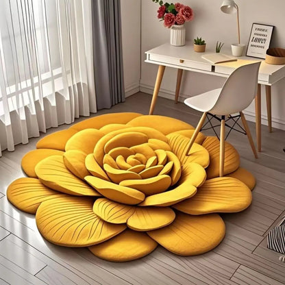 Crystal Velvet Shaped Flower Carpet Floor Mat Dressing Room anti Slip Mat Dressing Table Living Room Bedside Bedroom Floor Mat